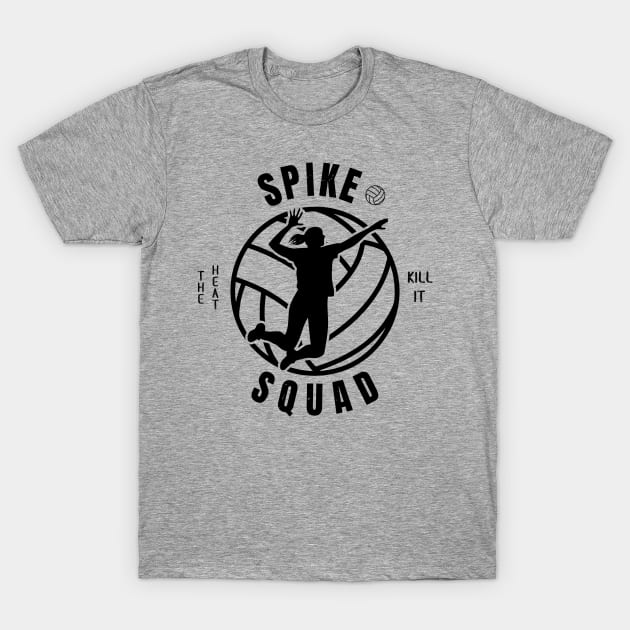 Womens Volleyball Spike Squad Volleyball Fan T-Shirt by atomguy